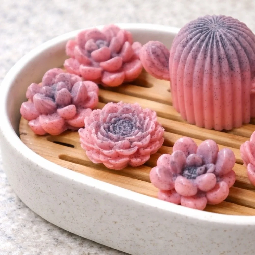 7pc lavender soap set succulents & cactus shea butter based